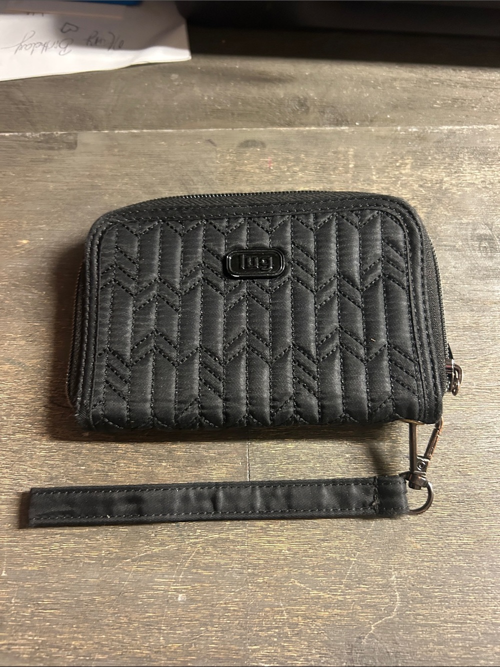 Black Quilted Wristlet Wallet -Lug Rodeo Wallet